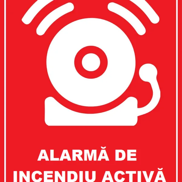 Placuta pentru alarma de incendiu activa