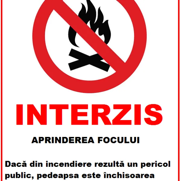 Placuta interzis aprinderea focului