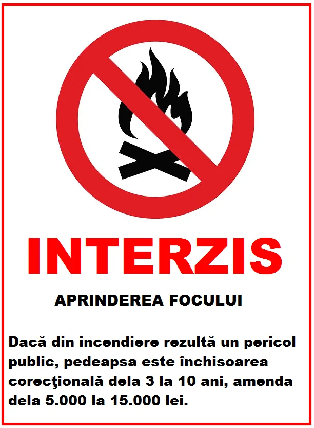 Placuta interzis aprinderea focului