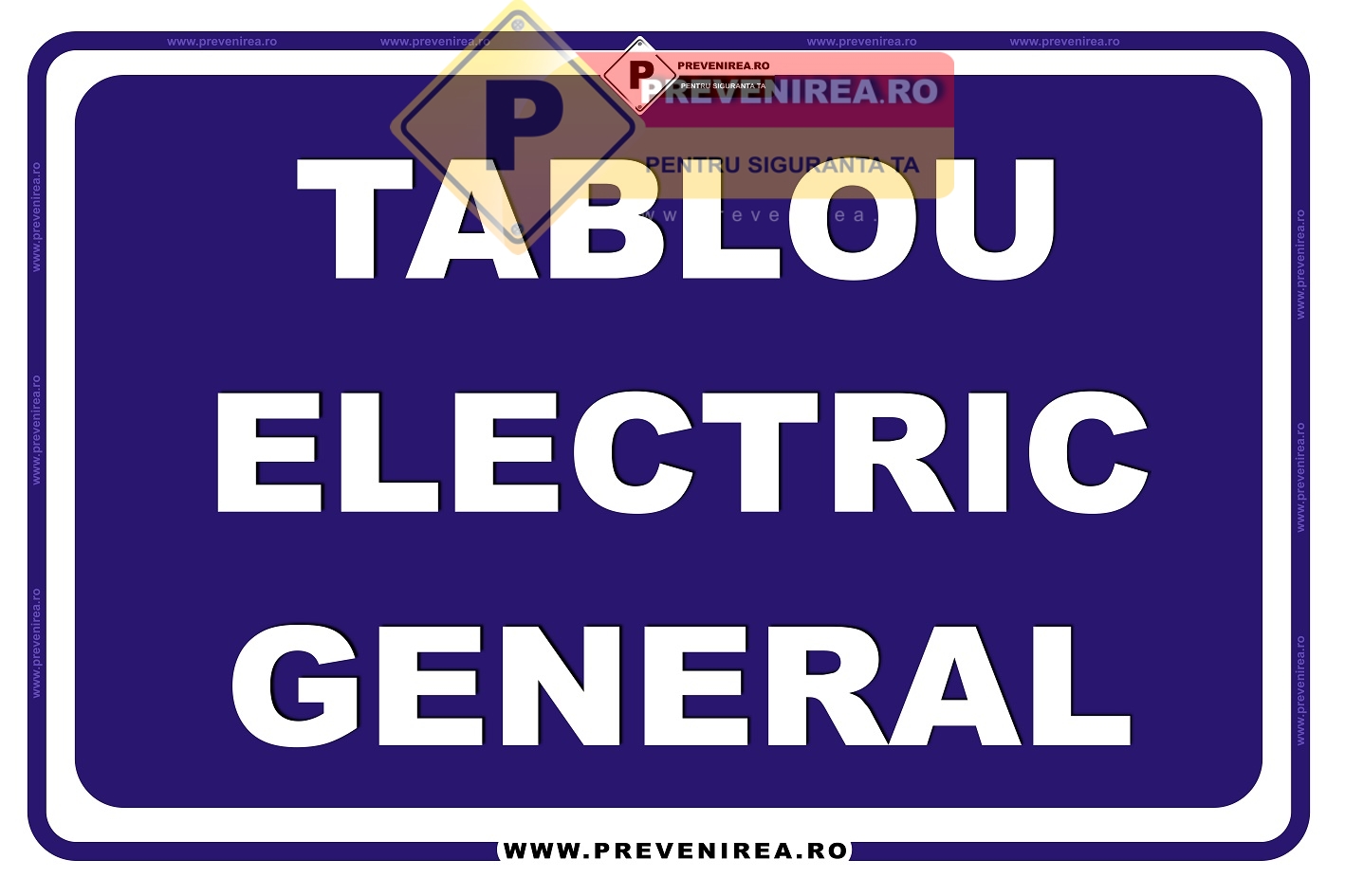Indicator Tablou Electric General - Semn de Identificare pentru Instalații Electrice
