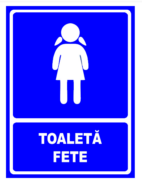 Semn de toaleta pentru fete