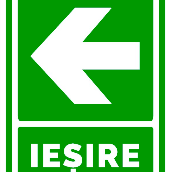 Semn de iesire cu sageata in stanga