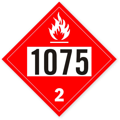Etichetă GPL UN 1075 - Siguranță și Conformitate pentru Gaz Petrolier Lichefiat
