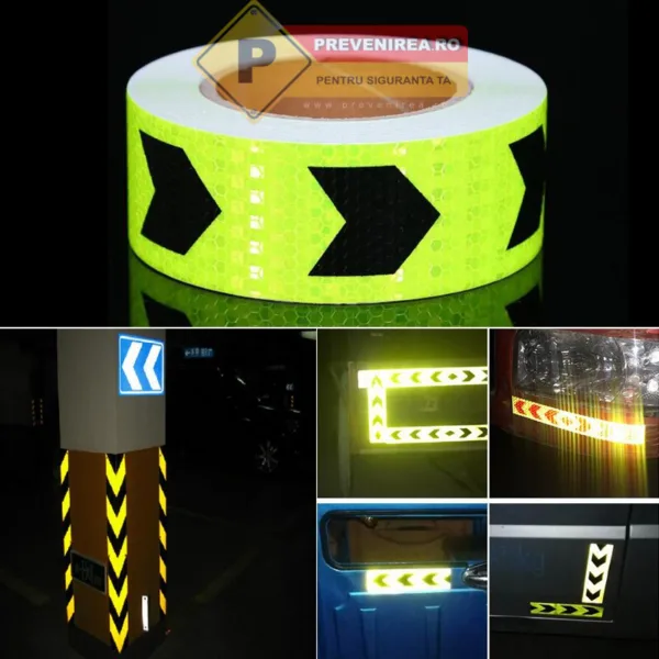 Benzi de Securitate Reflectorizante pentru Parcări - Montaj Simplu și Rezistență pe Termen Lung