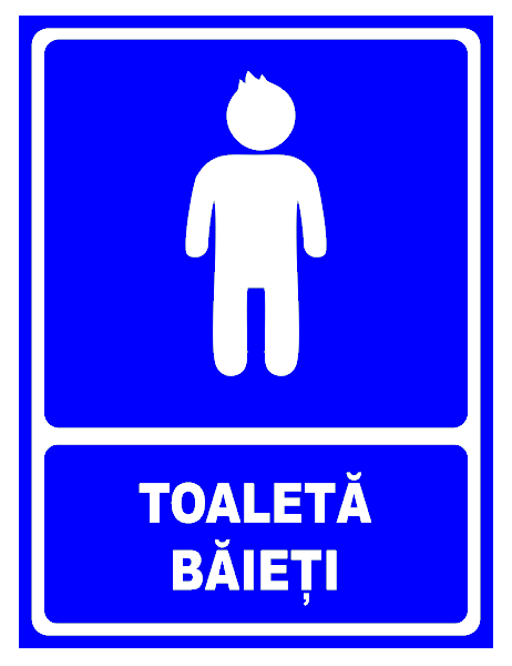 Semn pentru toaleta baieti