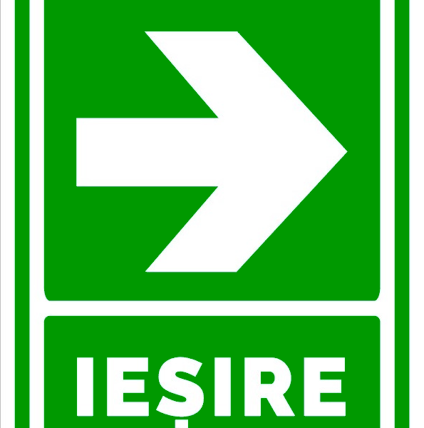 Semn pentru iesire cu sageata in dreapta