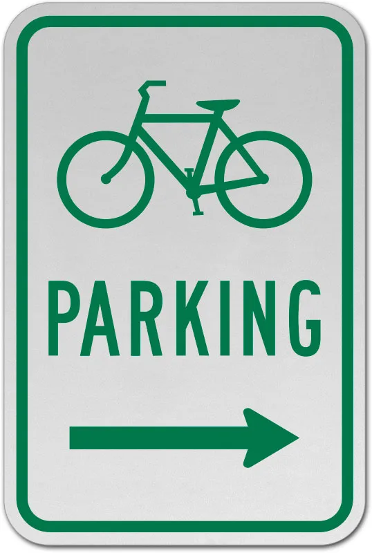 Indicator de Parcări Biciclete cu Săgeată Dreapta - Siguranță și Organizare