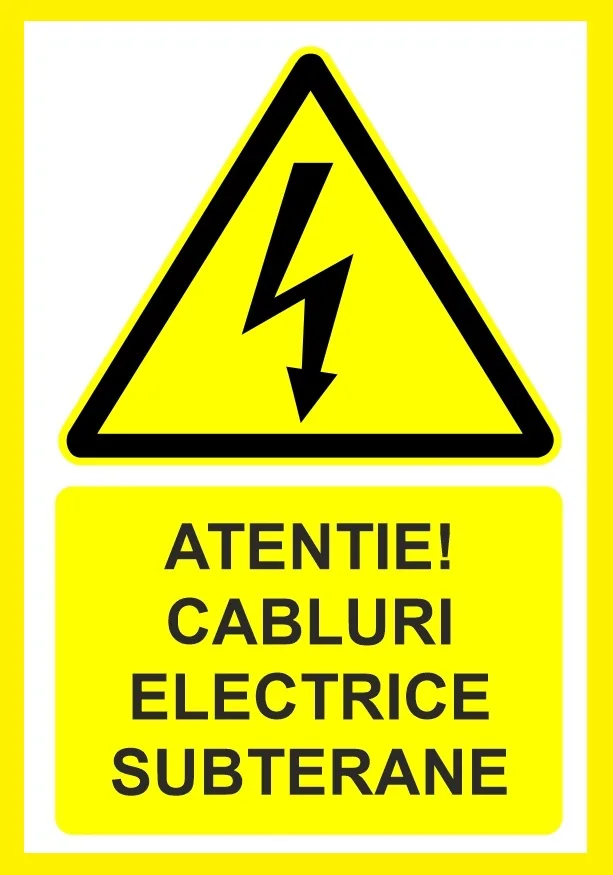 Placuta pentru cabluri electrice subterane