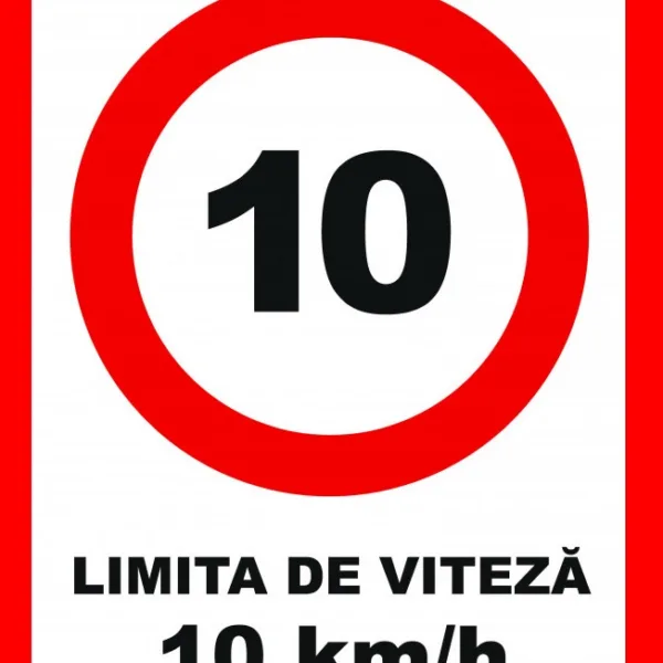 Placuta pentru limita de viteza 10 km la ora