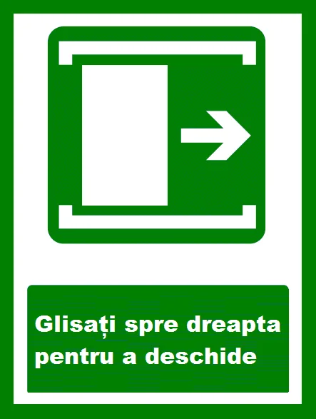 Placuta de iesire glisati spre dreapta pentru a deschide