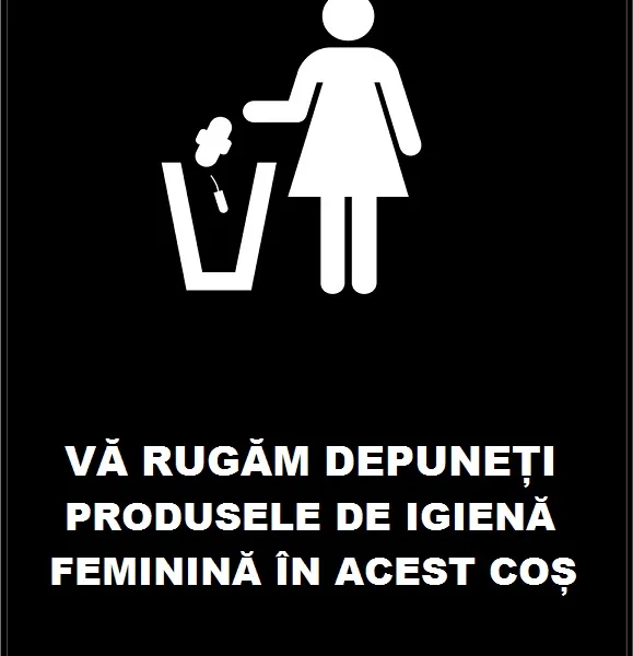 Placuta va rugam dispuneti produsele de igiena feminine in cos