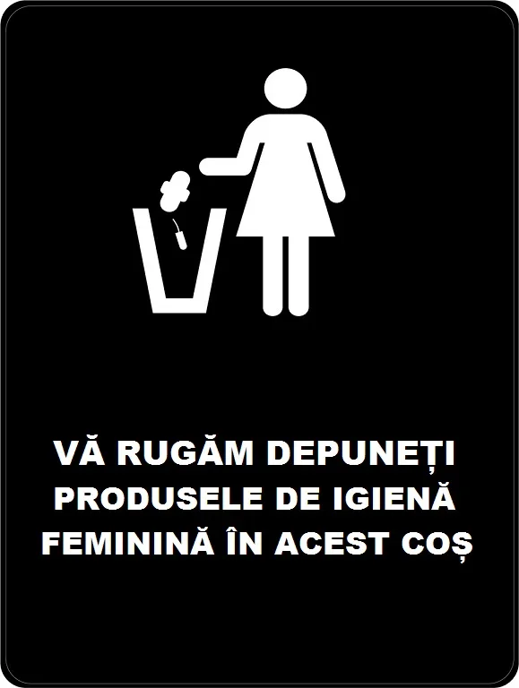 Placuta va rugam dispuneti produsele de igiena feminine in cos
