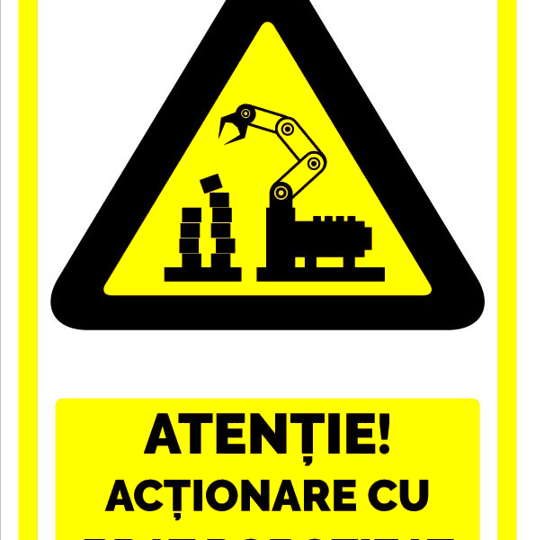 Indicator pentru actionare cu brat robotizat