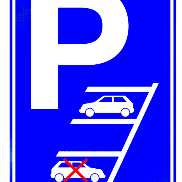 Reverse parking only sign