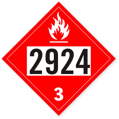 Etichetă ADR UN 2924 - Siguranță Transport Substanțe Corozive | Conform Reglementărilor ADR