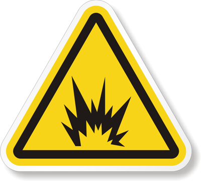 Etichetă Pericol Exploziv - Siguranță Maximă pentru Zone cu Risc