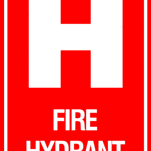 Sign fire hydrant