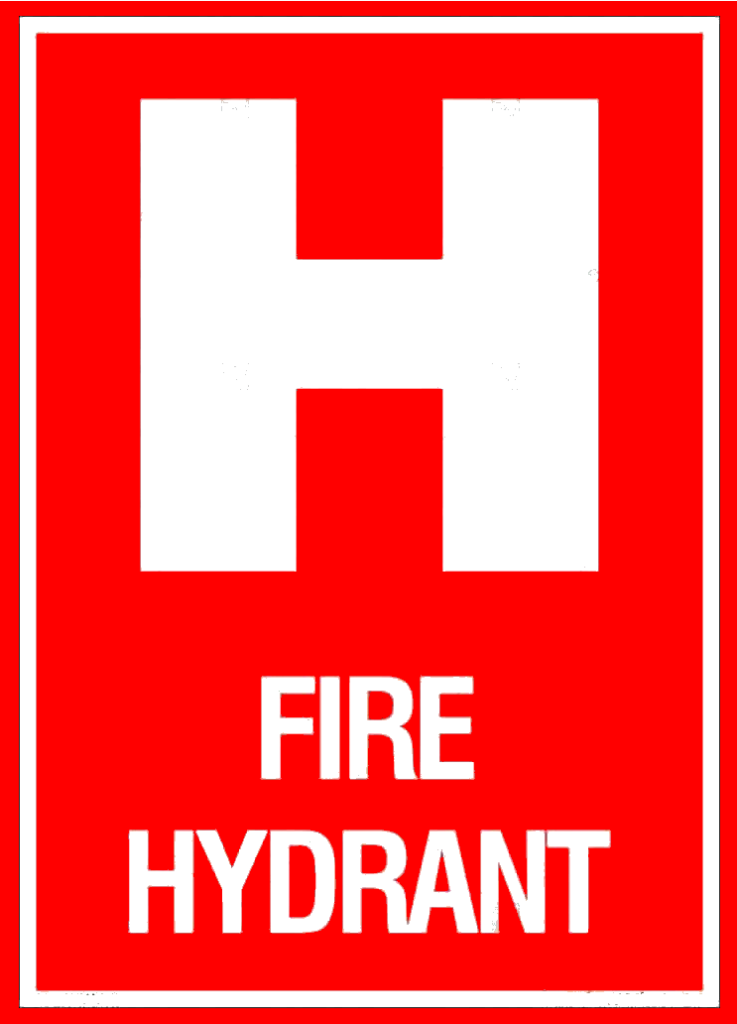 Sign fire hydrant