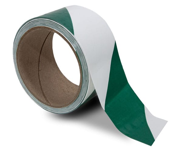 Bandă industrială Verde/Alb pentru delimitarea spațiilor - Ideală pentru Fabrici și Depozite