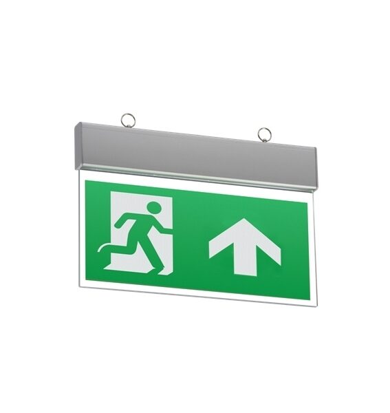 Semn cu led sageata in sus pentru iesire de urgență iluminat suspendat cu lanț