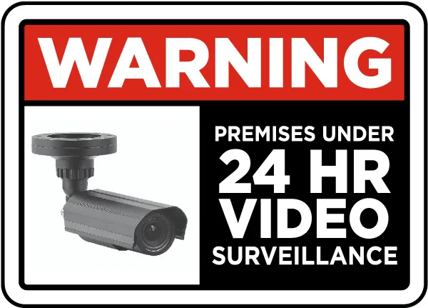 Under 24Hr Video Surveillance Sign