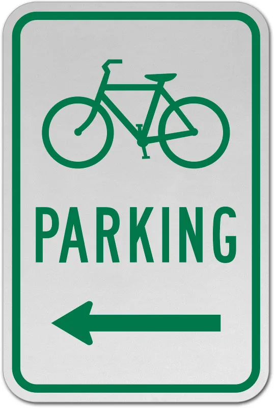 Indicator Parcarea Bicicletelor - Săgeată Stânga, Rezistent și Clar