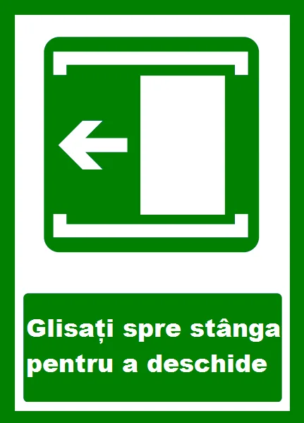Placuta de iesire glisati spre dreapta pentru a stanga