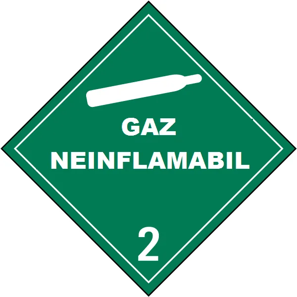 Placuta pentru gaz care nu e inflamabil clasa 2 adr