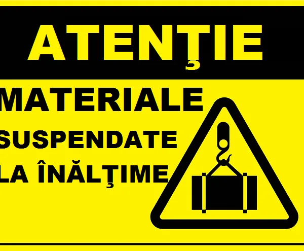 Placuta pentru materiale suspendate la inaltime