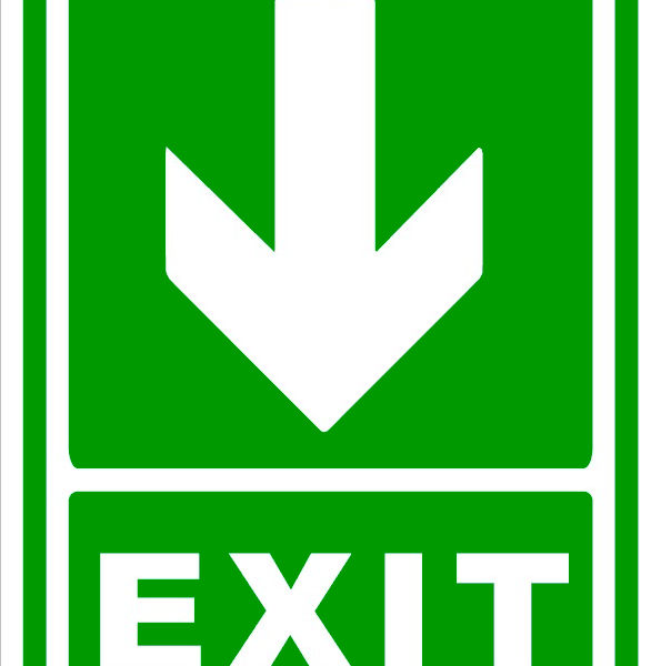 Semn exit spre directie in jos