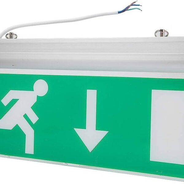 Semn de lumină pentru ieșire de urgență, 110 până la 220 V LED verde Iluminat comercial cu două fețe de siguranță pentru depozite