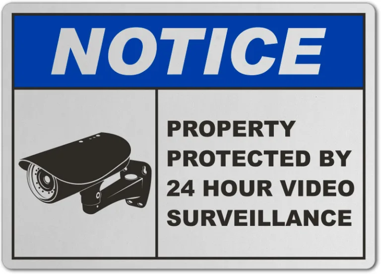 Property Protected By Surveillance Sign