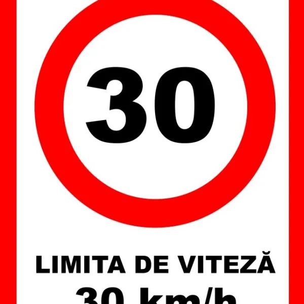 Placuta pentru limita de viteza 30 km la ora