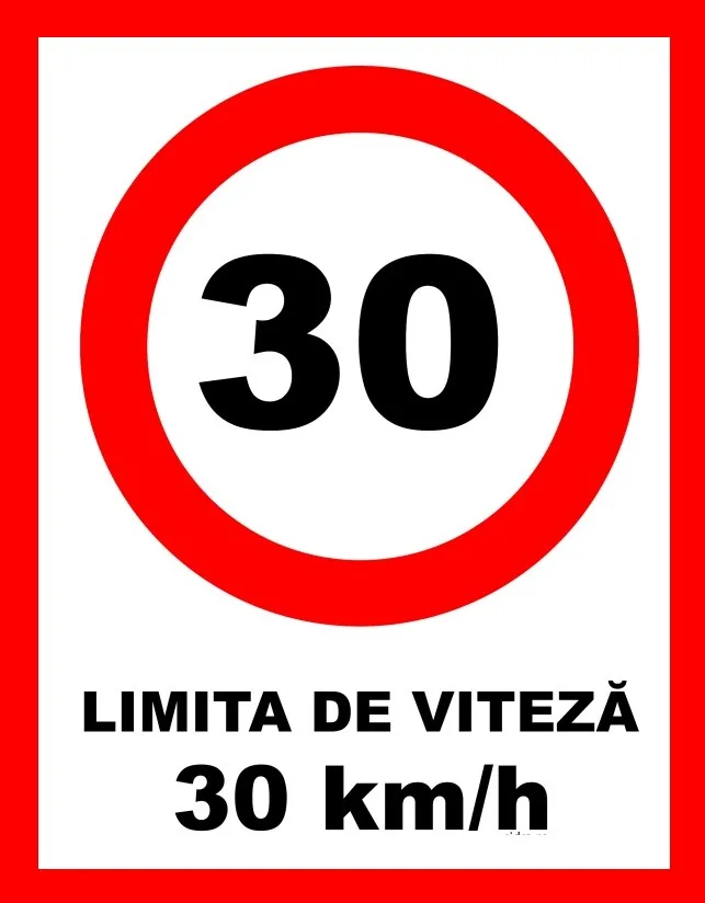 Placuta pentru limita de viteza 30 km la ora