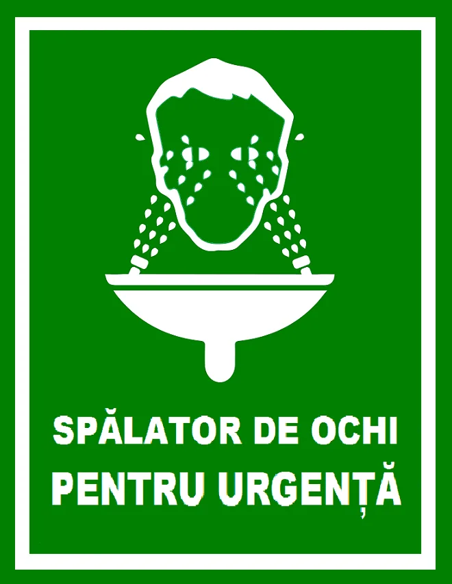 Placuta pentru spalator de ochi pentru urgenta