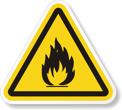 Etichetă Pericol de Incendiu - Semnalizare Sigură pentru Prevenirea Incendiilor