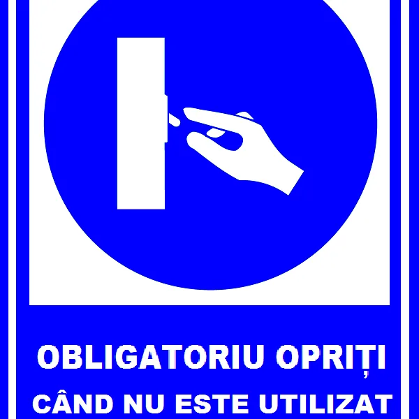 Placuta obligatoriu opriti cand nu este utilizat