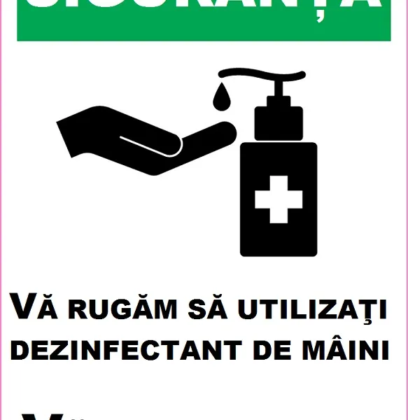 Placuta va rugam sa utilizati dezinfectant