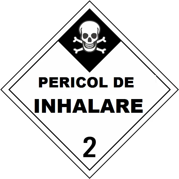 Placuta cu pericol de inhalare clasa 2 adr