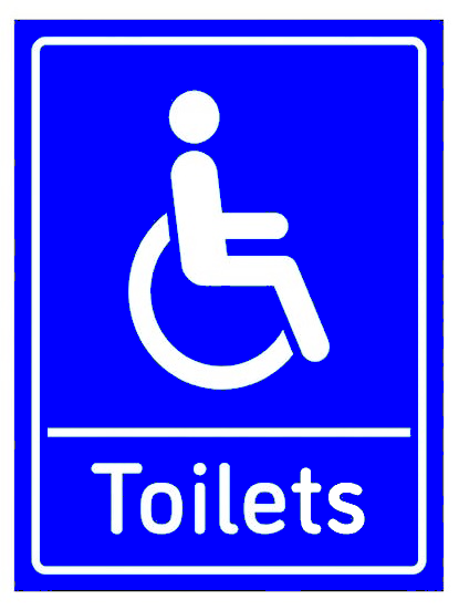 Sign disabled Toilets