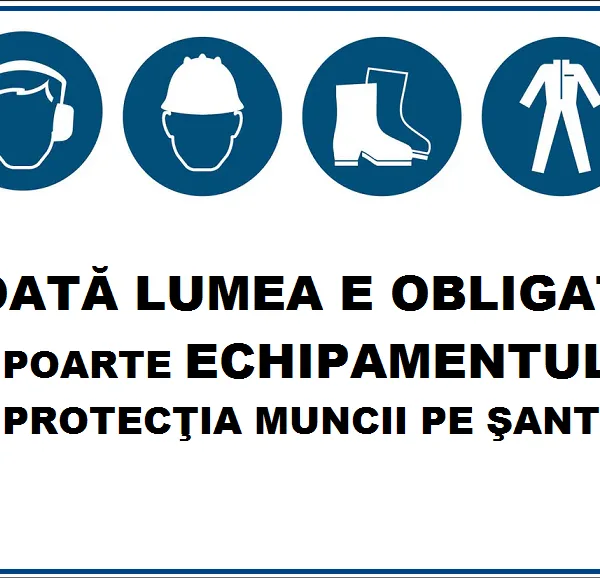 Placuta pentru echipamentul de protectia muncii pe santier