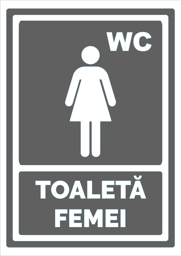 Indicator gri  toaleta pentru femei
