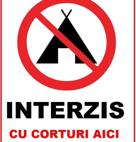 Placuta interzis cu corturi aici