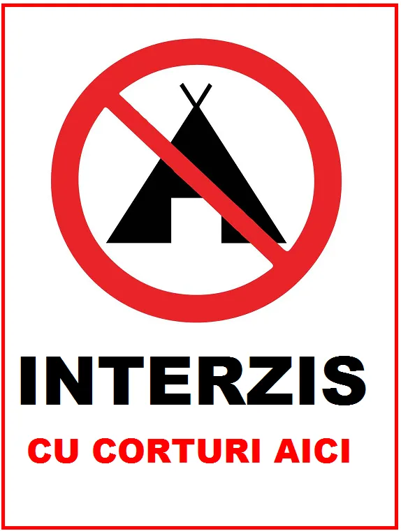 Placuta interzis cu corturi aici