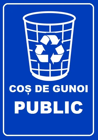 Placuta cos de gunoi public