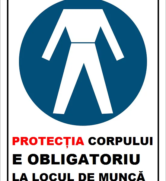 Placuta protectia corpului e obligatoriu la locul de munca