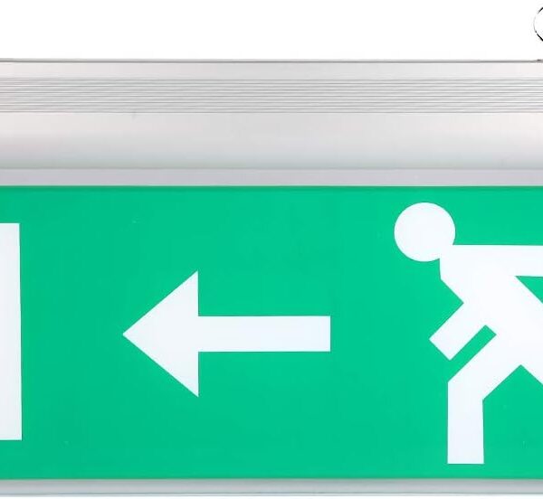 Indicator luminos, LED acrilic pentru semnalizare de urgență Semn de ieșire cu LED, indicator luminos de evacuare pentru economisirea energiei stânga dreapta pentru supermarketuri, hoteluri, spitale, stații, centre comerciale
