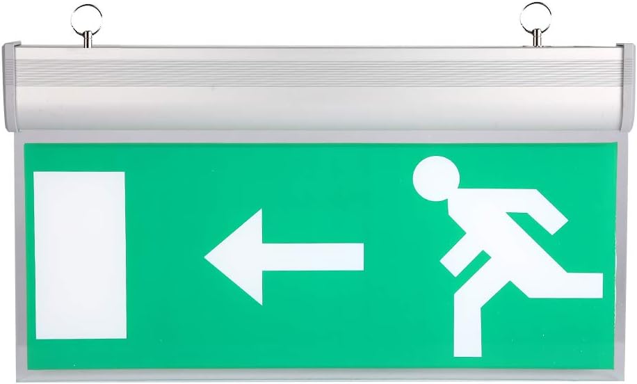 Indicator luminos, LED acrilic pentru semnalizare de urgență Semn de ieșire cu LED, indicator luminos de evacuare pentru economisirea energiei stânga dreapta pentru supermarketuri, hoteluri, spitale, stații, centre comerciale