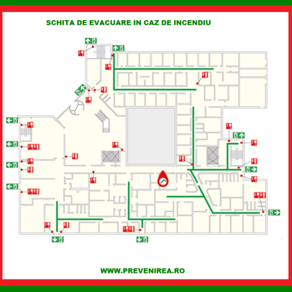 Plan de evacuare in caz de incendiu general