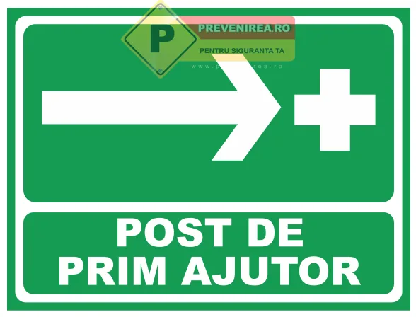 Indicator Post de Prim Ajutor - Semnalizare Vizibilă pentru Siguranță la Locul de Muncă
